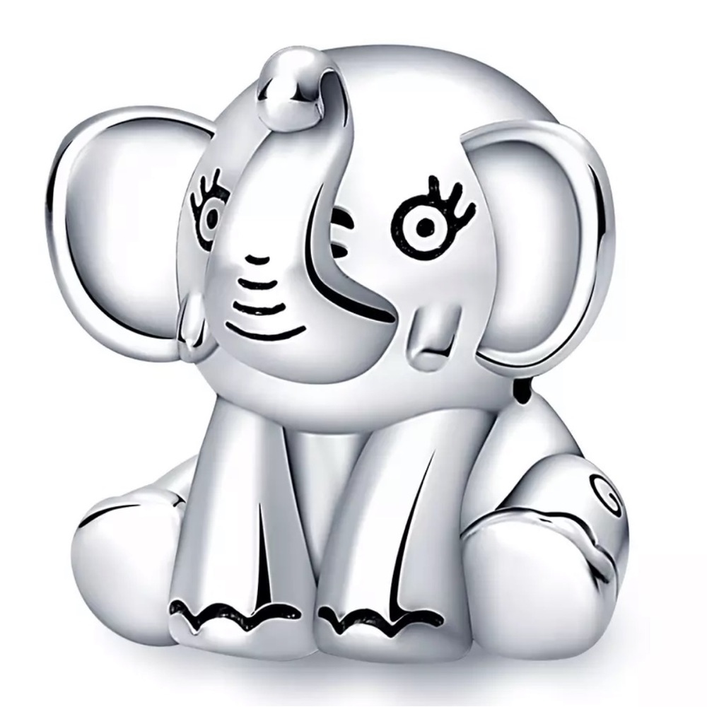 NWOT Elephant Charm Jewelry Silver 925